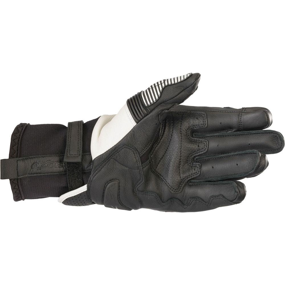 Alpinestars GPX V2 Summer Leather Gloves Black / White (Image 2) - ThrottleChimp