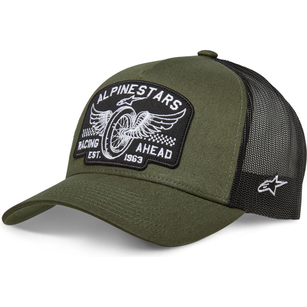 Alpinestars Heritage Patch Trucker Cap Military Green / Black - ThrottleChimp