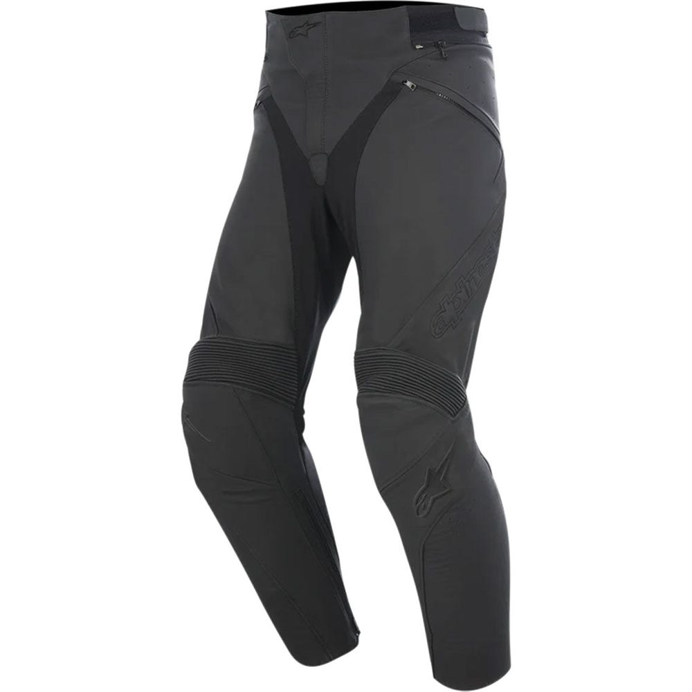 Alpinestars Jagg Riding Leather Trouser Black / Black - ThrottleChimp