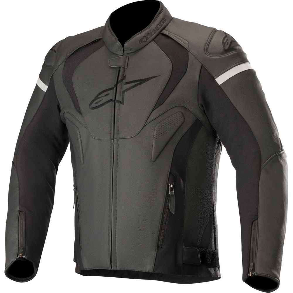 Alpinestars Jaws V3 Leather Jacket Black / Black - ThrottleChimp