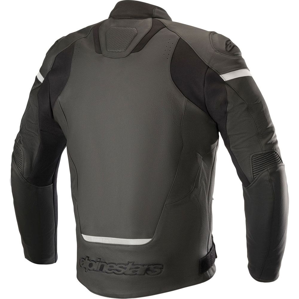 Alpinestars Jaws V3 Leather Jacket Black / Black (Image 2) - ThrottleChimp