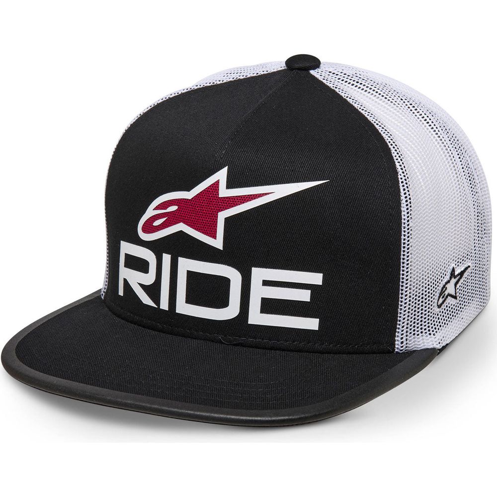 Alpinestars Ride 4.0 Trucker Cap Black / White / Red - ThrottleChimp