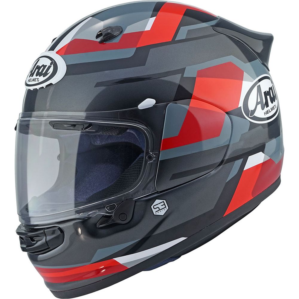 Arai Quantic Abstract Full Face Helmet Red / Grey - ThrottleChimp