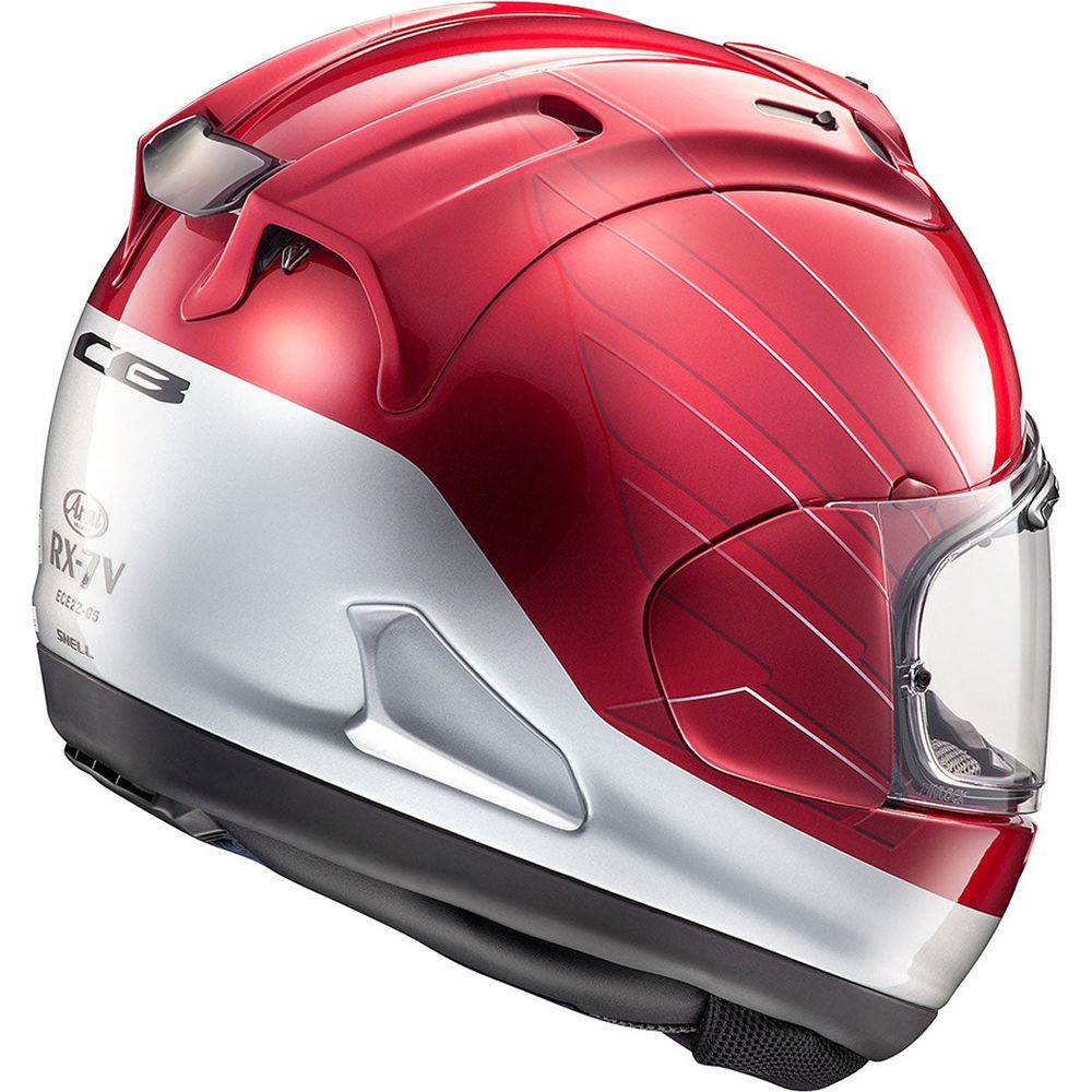 Arai RX 7V Full Face Helmet Honda CB Red / Silver (Image 2) - ThrottleChimp
