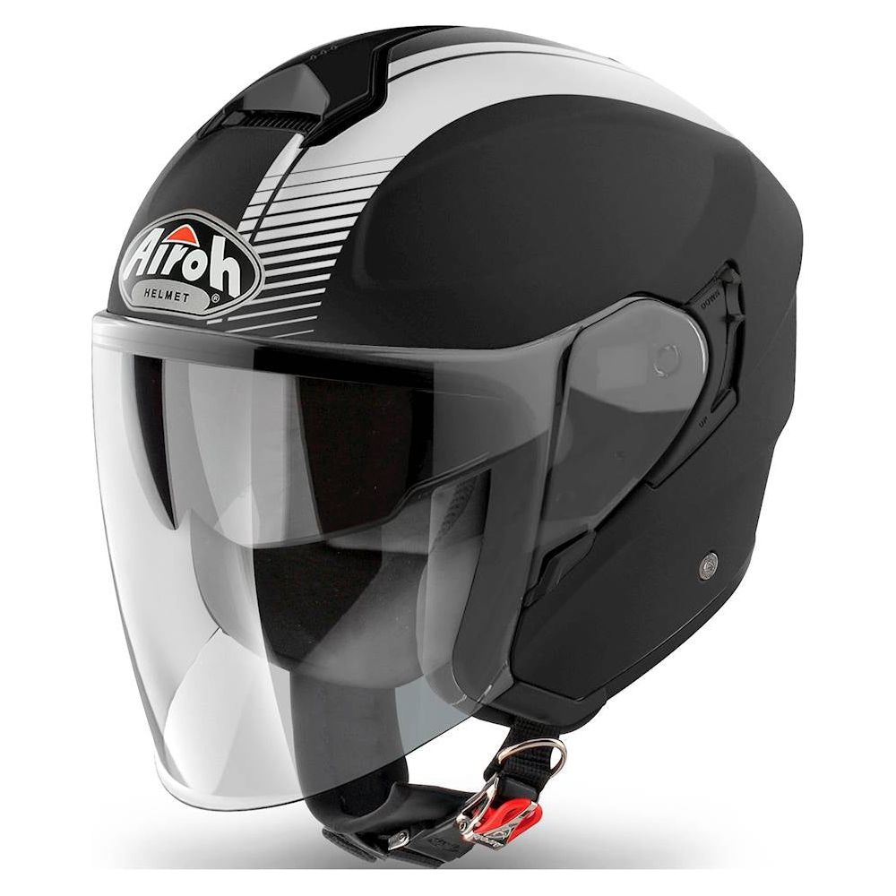 Airoh Hunter Jet Open Face Helmet Simple Matt Black - ThrottleChimp