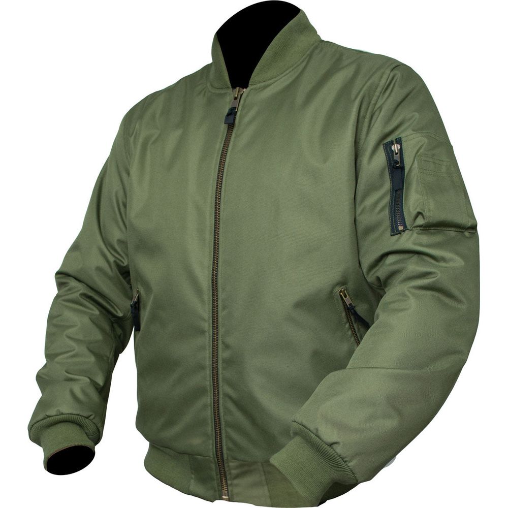 ARMR Bomber Aramid Jacket Olive (Image 2) - ThrottleChimp