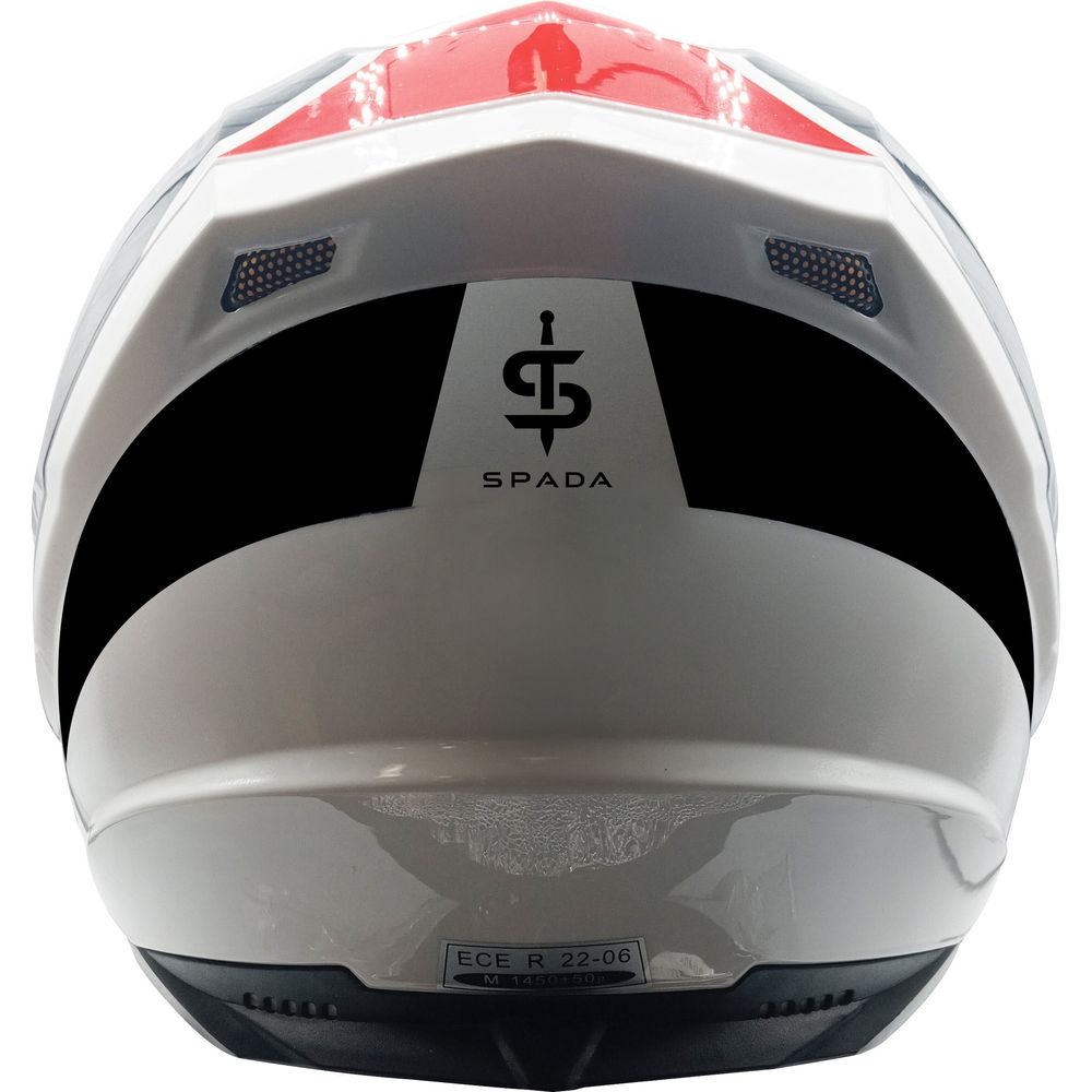 Spada Raiden 2 Thunder Full Face Helmet Black / White / Red FREE 1 YEAR Returns, FREE UK Delivery | ThrottleChimp