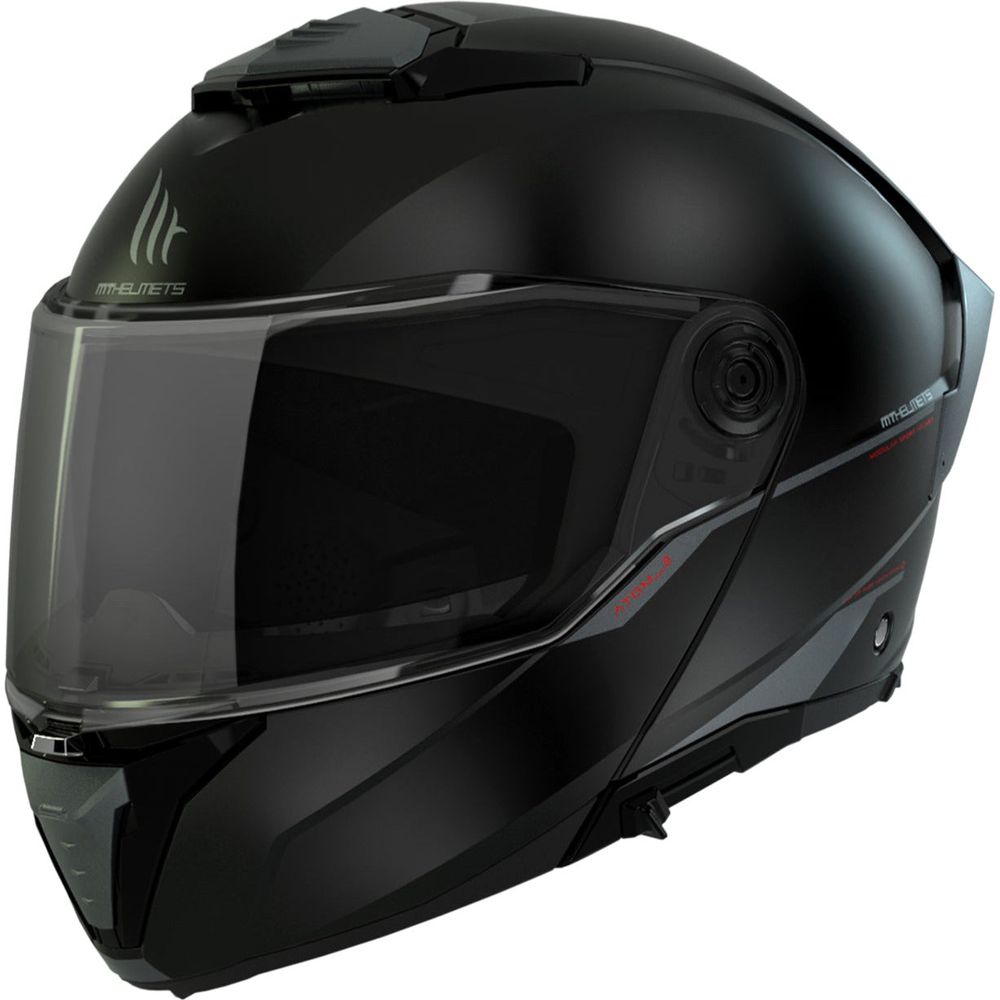 MT Atom 2 Solid Flip-Up Helmet Matt Black - ThrottleChimp