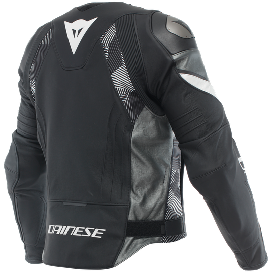 Dainese Avro 5 Leather Jacket Black / White / Anthracite FREE 1 YEAR Returns, FREE UK Delivery | ThrottleChimp