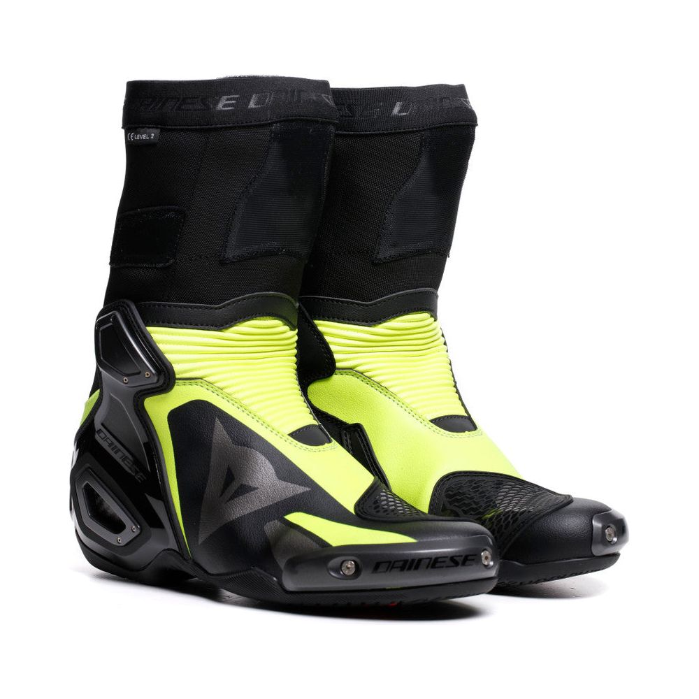 Dainese Axial 2 Boots Black / Fluo Yellow FREE 1 YEAR Returns, FREE UK Delivery | ThrottleChimp