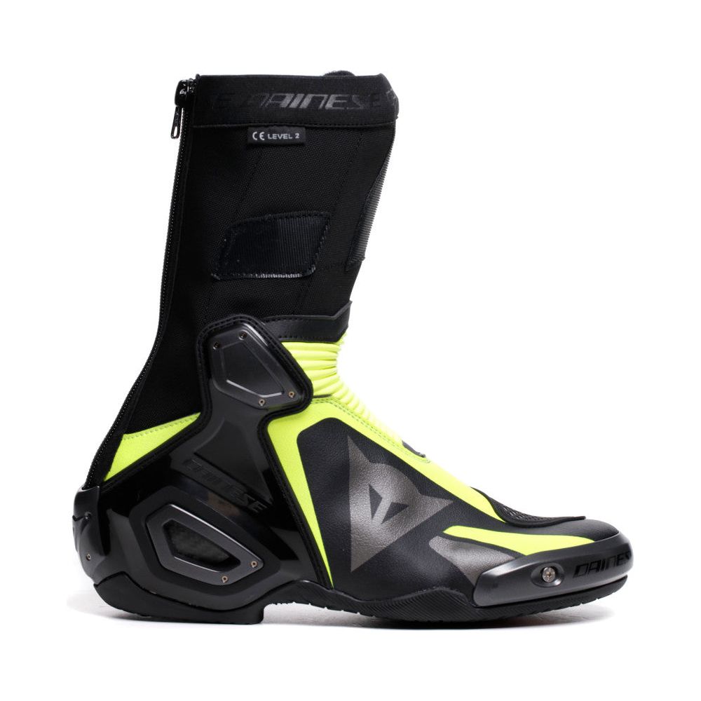 Dainese Axial 2 Boots Black / Fluo Yellow FREE 1 YEAR Returns, FREE UK Delivery | ThrottleChimp