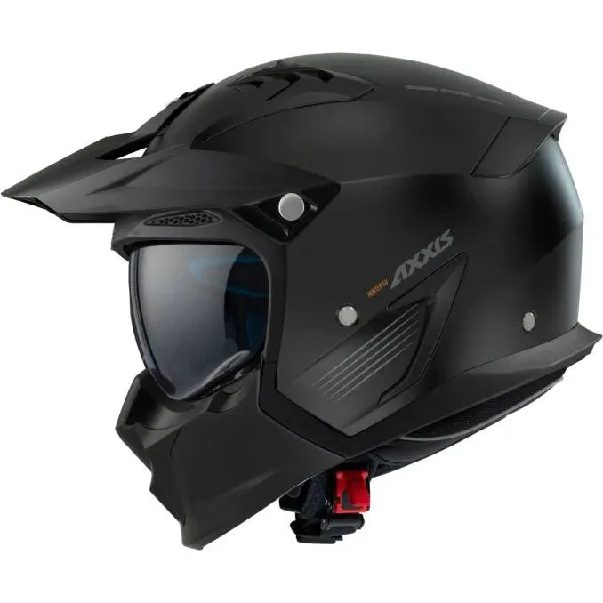 Axxis Hunter SV Solid A1 Adventure Helmet Matt Black (Image 2) - ThrottleChimp