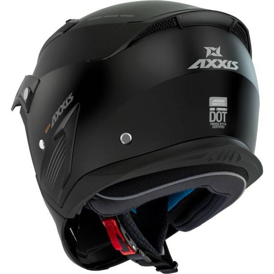 Axxis Hunter SV Solid A1 Adventure Helmet Matt Black (Image 3) - ThrottleChimp