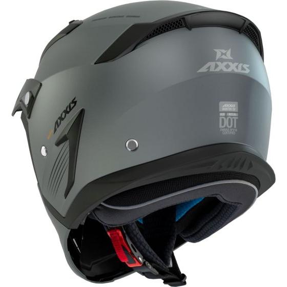 Axxis Hunter SV Solid A2 Adventure Helmet Matt Titanium (Image 3) - ThrottleChimp