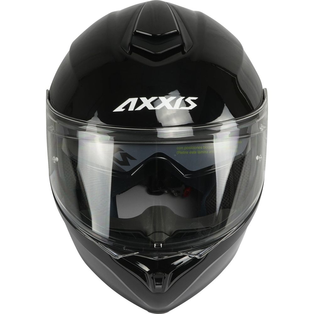 Axxis Storm SV Solid A1 Flip Up Helmet Gloss Black (Image 3) - ThrottleChimp