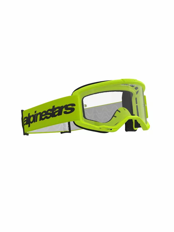 Alpinestars Vision 3 Wordmark Goggles Yellow / Clear FREE 1 Year Return, FREE UK Shipping | ThrottleChimp