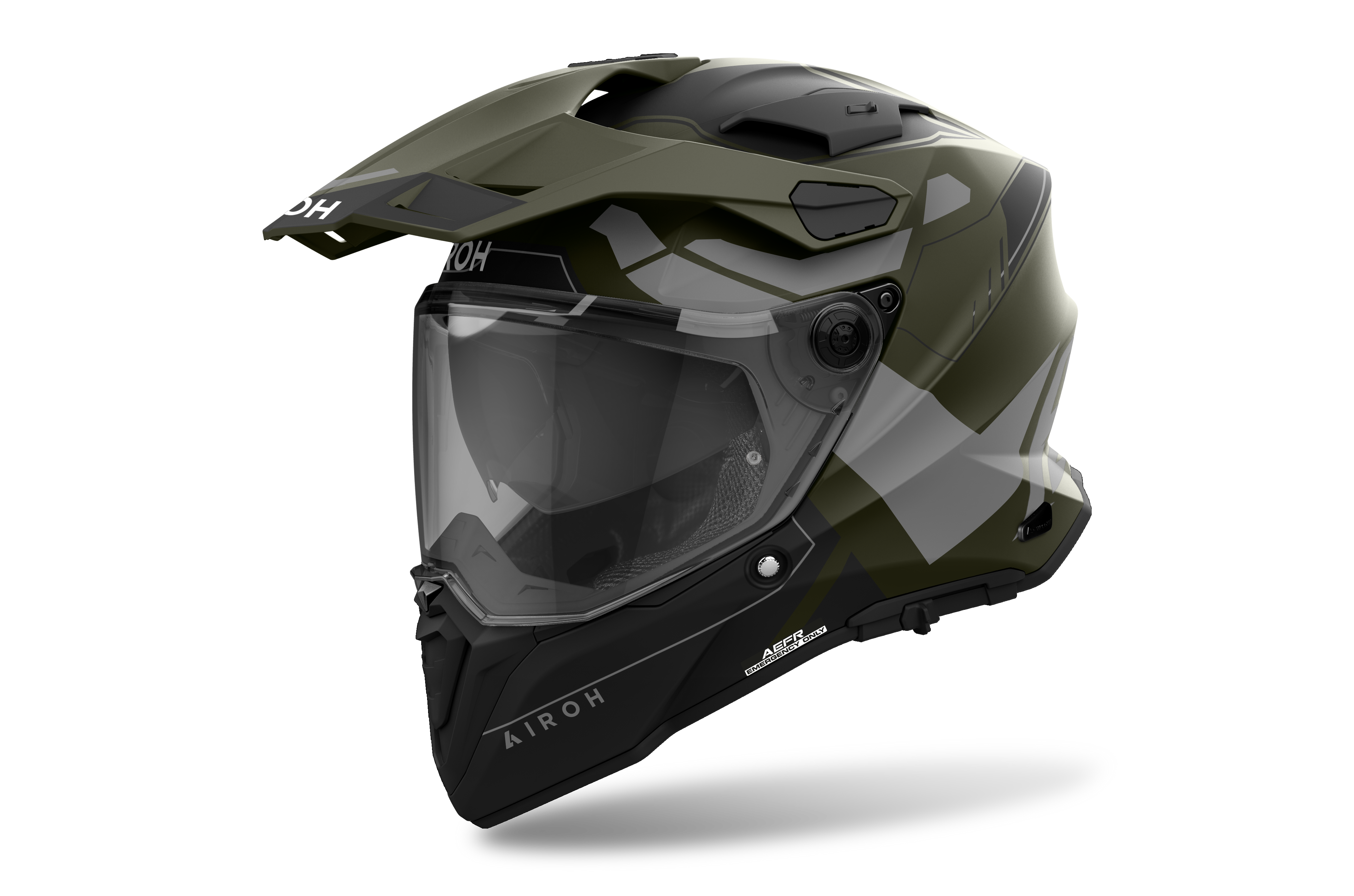 Airoh Commander 2 Adventure Helmet Reveal Military Green FREE 1 YEAR Returns, FREE UK Delivery | ThrottleChimp