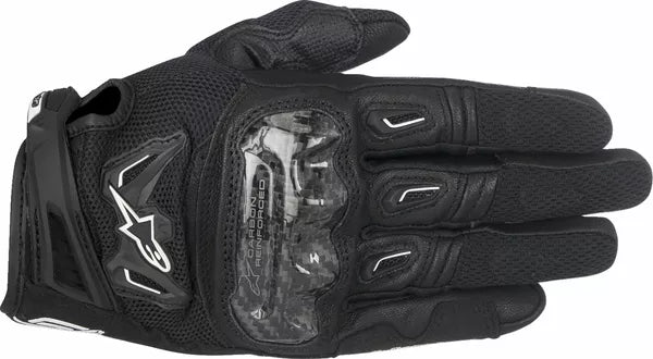 Alpinestars SMX-2 Air Carbon V2 Leather Gloves Black FREE 1 Year Return, FREE UK Shipping | ThrottleChimp