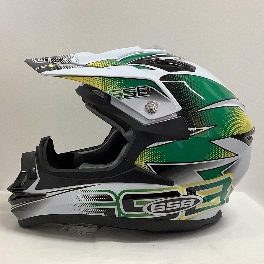 GSB XP-14B MX Off-Road Helmet Gloss Graphic Green (Image 4) - ThrottleChimp