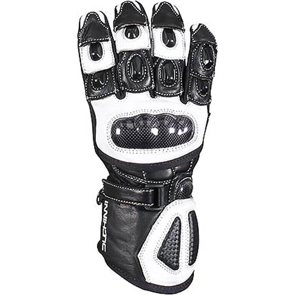 Duchinni Bambino Youth Leather Gloves White - ThrottleChimp