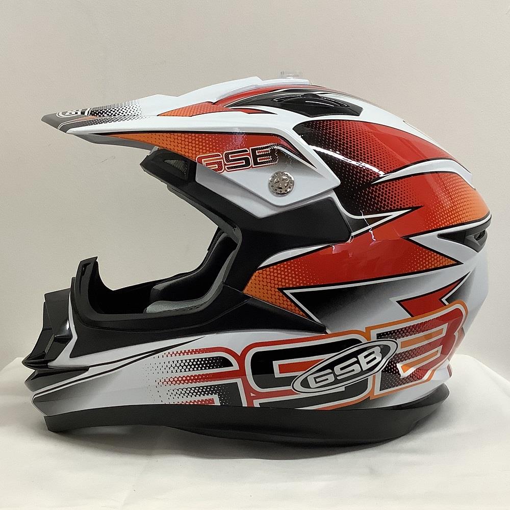 GSB XP-14B MX Off-Road Helmet Gloss Graphic Orange (Image 4) - ThrottleChimp