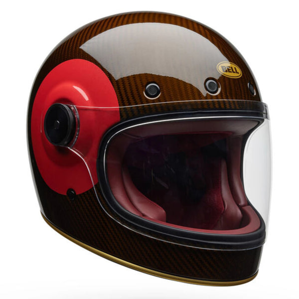 Bell Bullitt GT Carbon TT ECE 22.06 Full Face Helmet Gloss Red / Gold FREE 1 YEAR Returns, FREE UK Delivery | ThrottleChimp