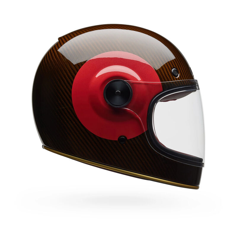 Bell Bullitt GT Carbon TT ECE 22.06 Full Face Helmet Gloss Red / Gold FREE 1 YEAR Returns, FREE UK Delivery | ThrottleChimp