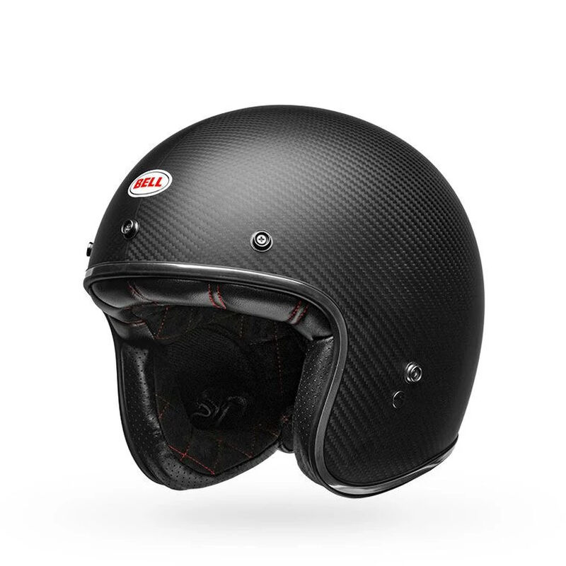 Bell Custom 500 Carbon Solid ECE 22.06 Open Face Helmet Matt Black FREE 1 YEAR Returns, FREE UK Delivery | ThrottleChimp