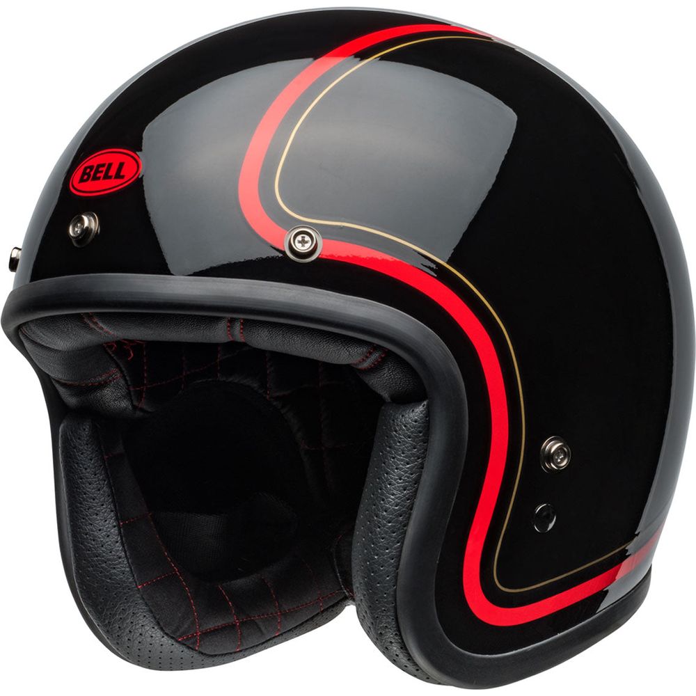 Bell Custom 500 ECE6 Chief Open Face Helmet Black - ThrottleChimp