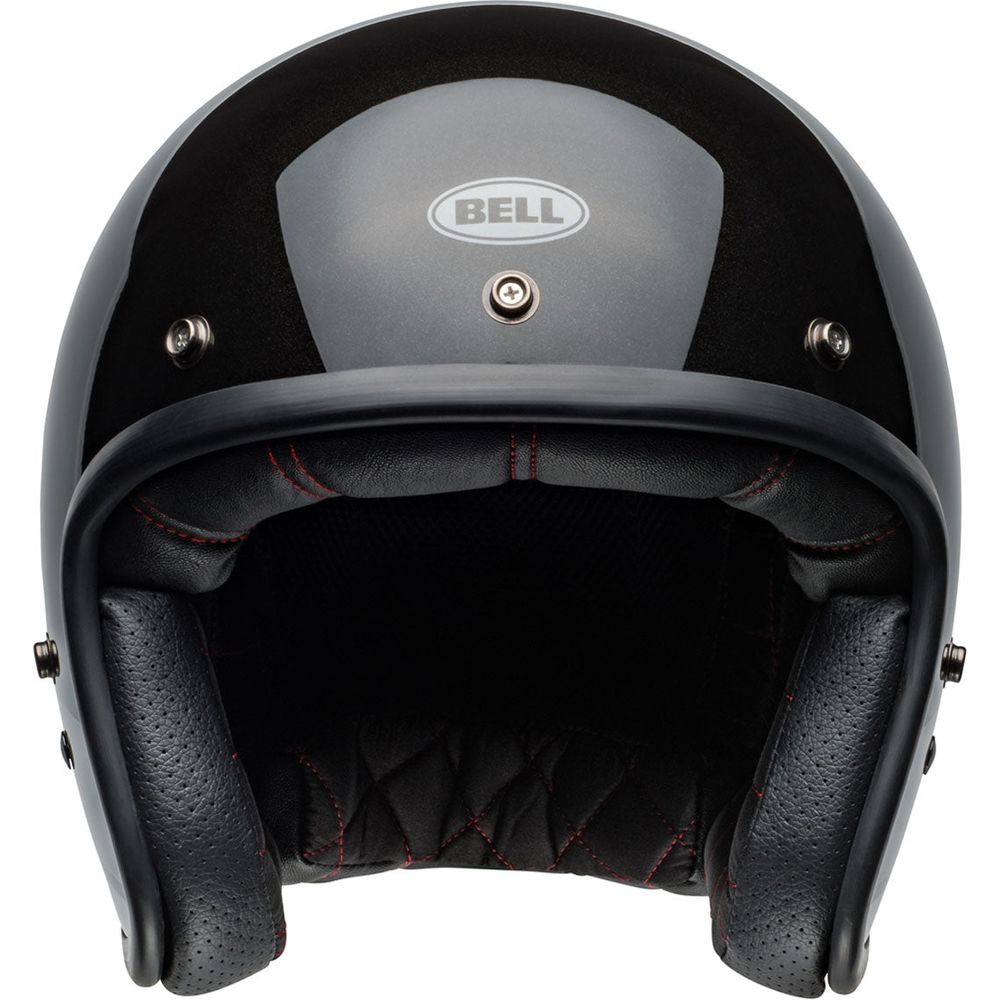 Bell Custom 500 ECE6 Flake Open Face Helmet Black Flake (Image 2) - ThrottleChimp