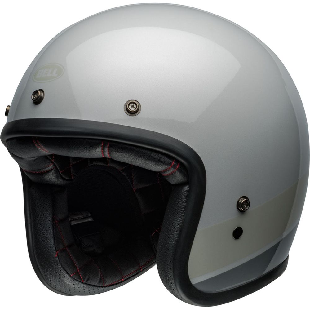 Bell Custom 500 ECE6 Flake Open Face Helmet Silver Flake - ThrottleChimp