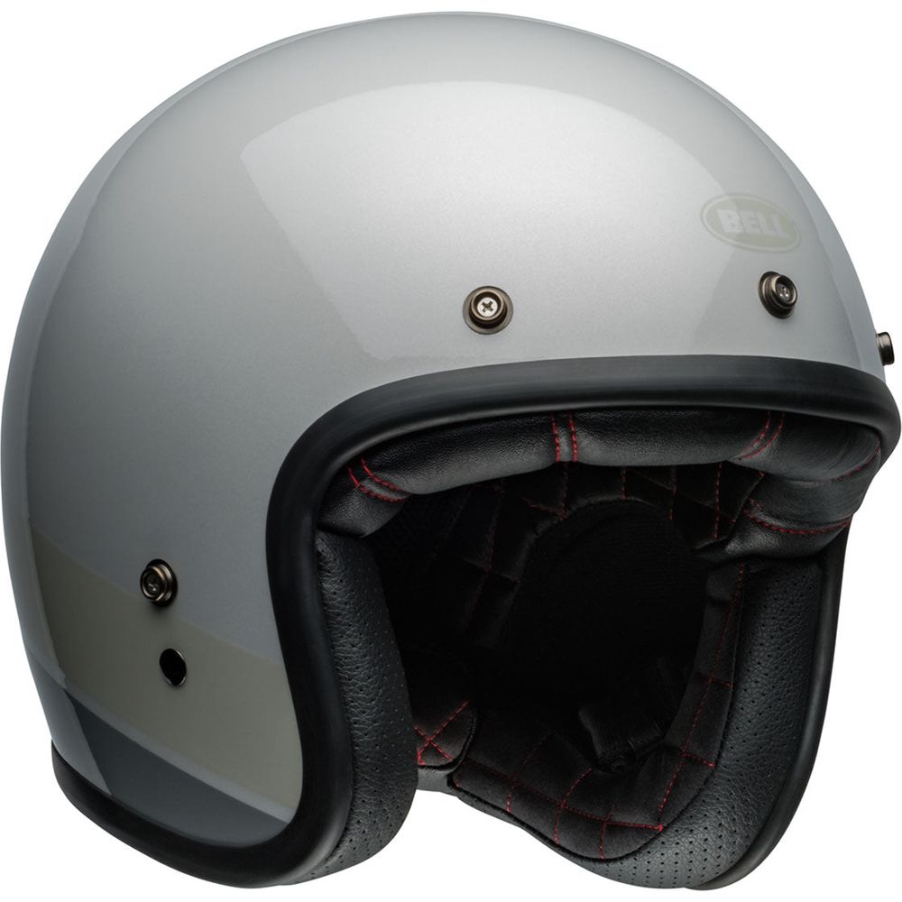 Bell Custom 500 ECE6 Flake Open Face Helmet Silver Flake (Image 3) - ThrottleChimp