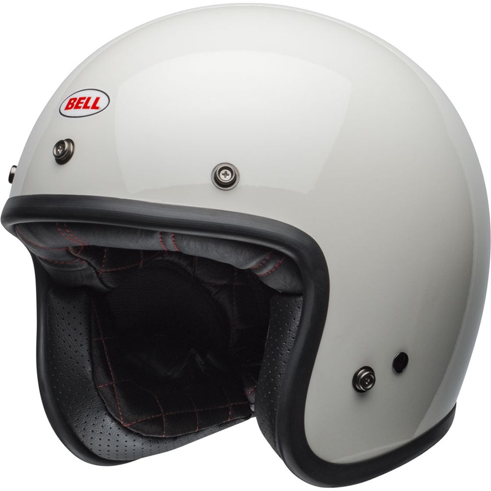 Bell Custom 500 ECE6 Solid Open Face Helmet Vintage White - ThrottleChimp