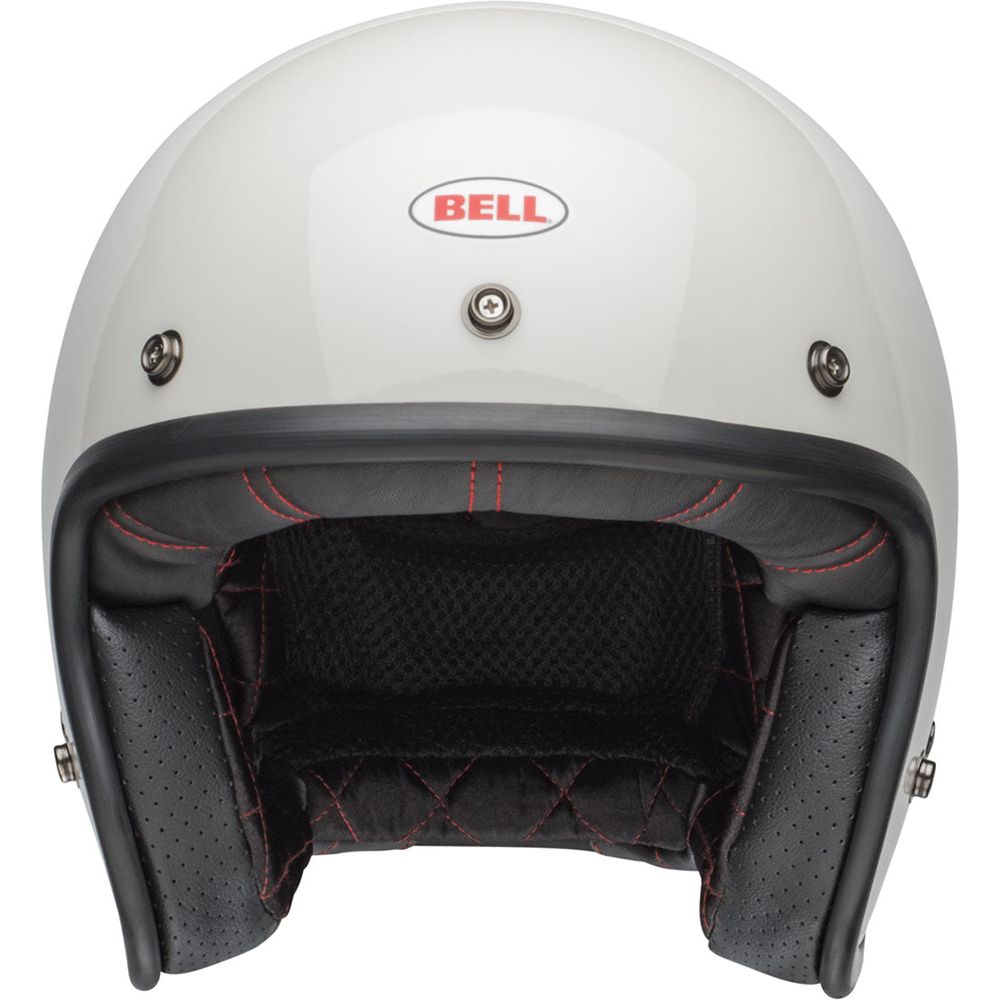 Bell Custom 500 ECE6 Solid Open Face Helmet Vintage White (Image 2) - ThrottleChimp