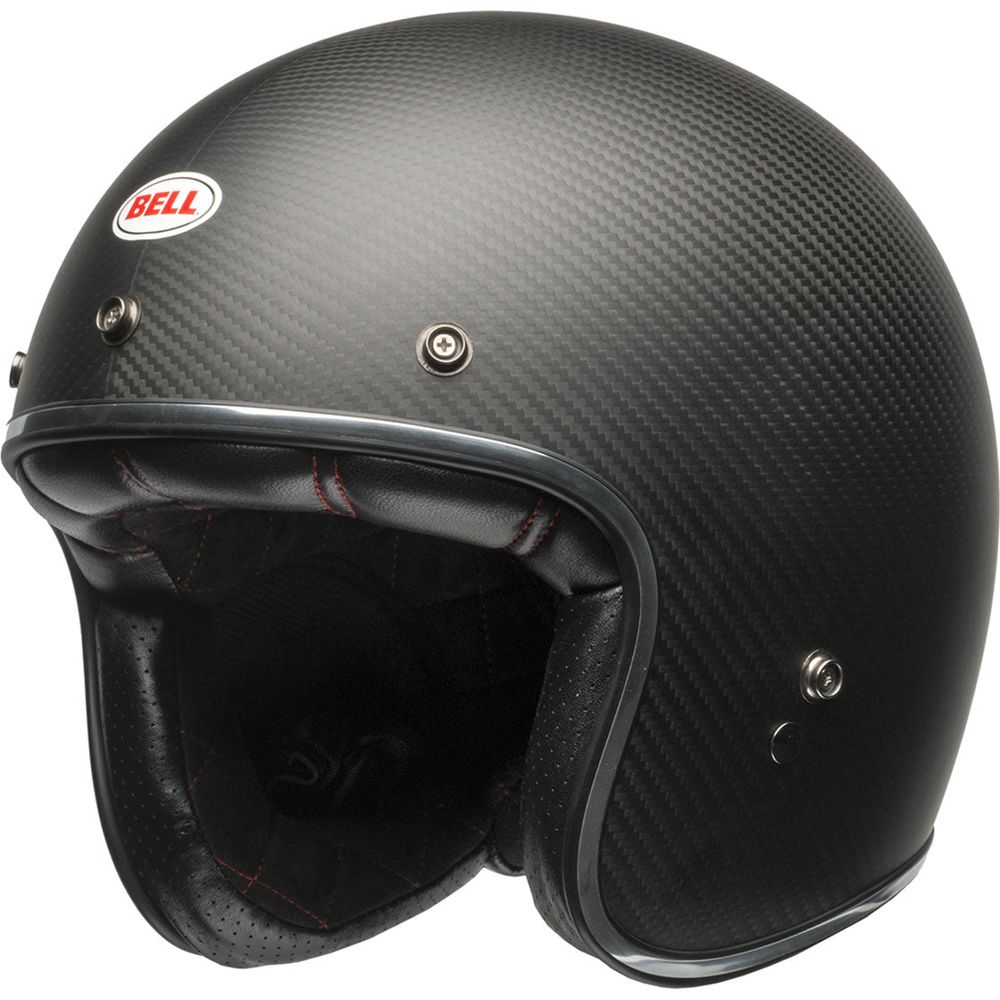 Bell Custom 500 ECE6 Carbon Open Face Helmet Matt Black - ThrottleChimp