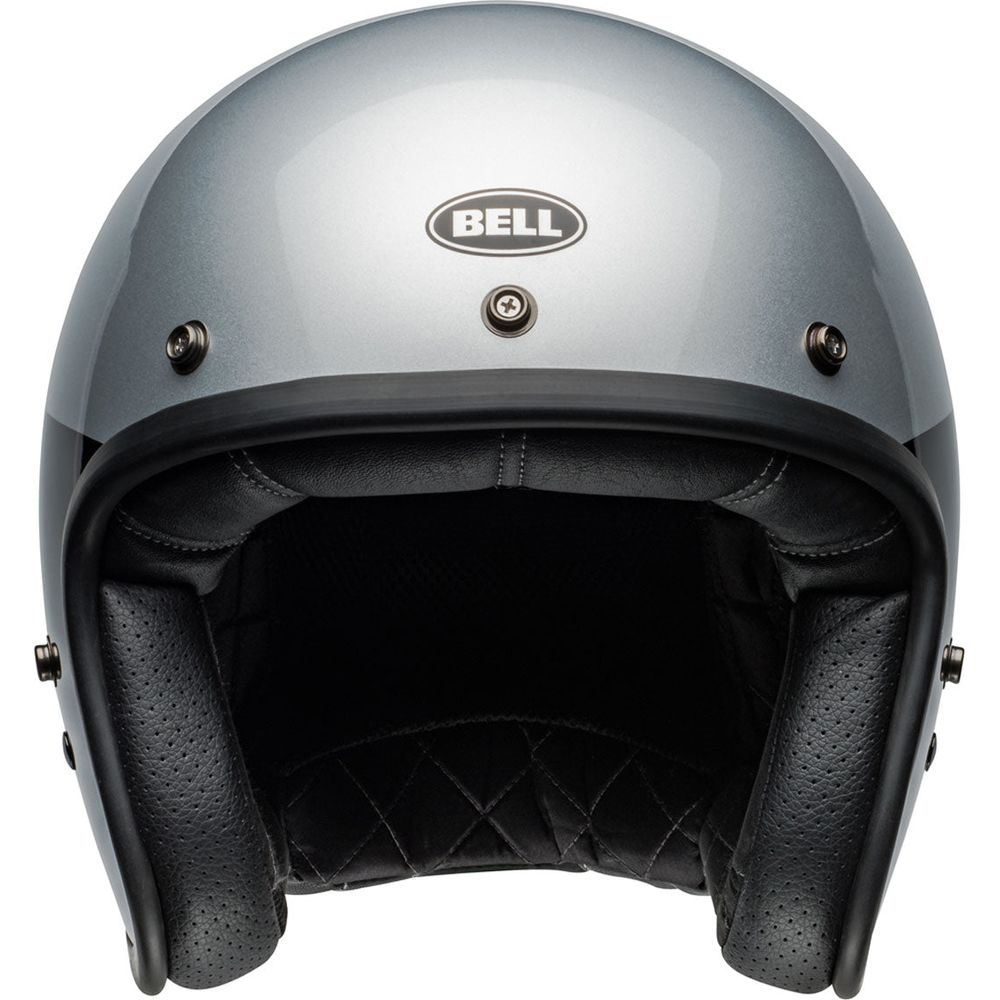 Bell Custom 500 ECE6 Chassis Open Face Helmet Silver / Black (Image 2) - ThrottleChimp