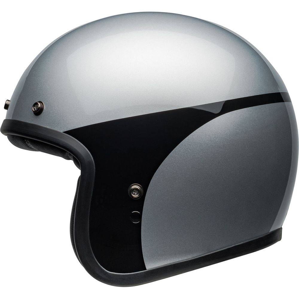 Bell Custom 500 ECE6 Chassis Open Face Helmet Silver / Black (Image 6) - ThrottleChimp