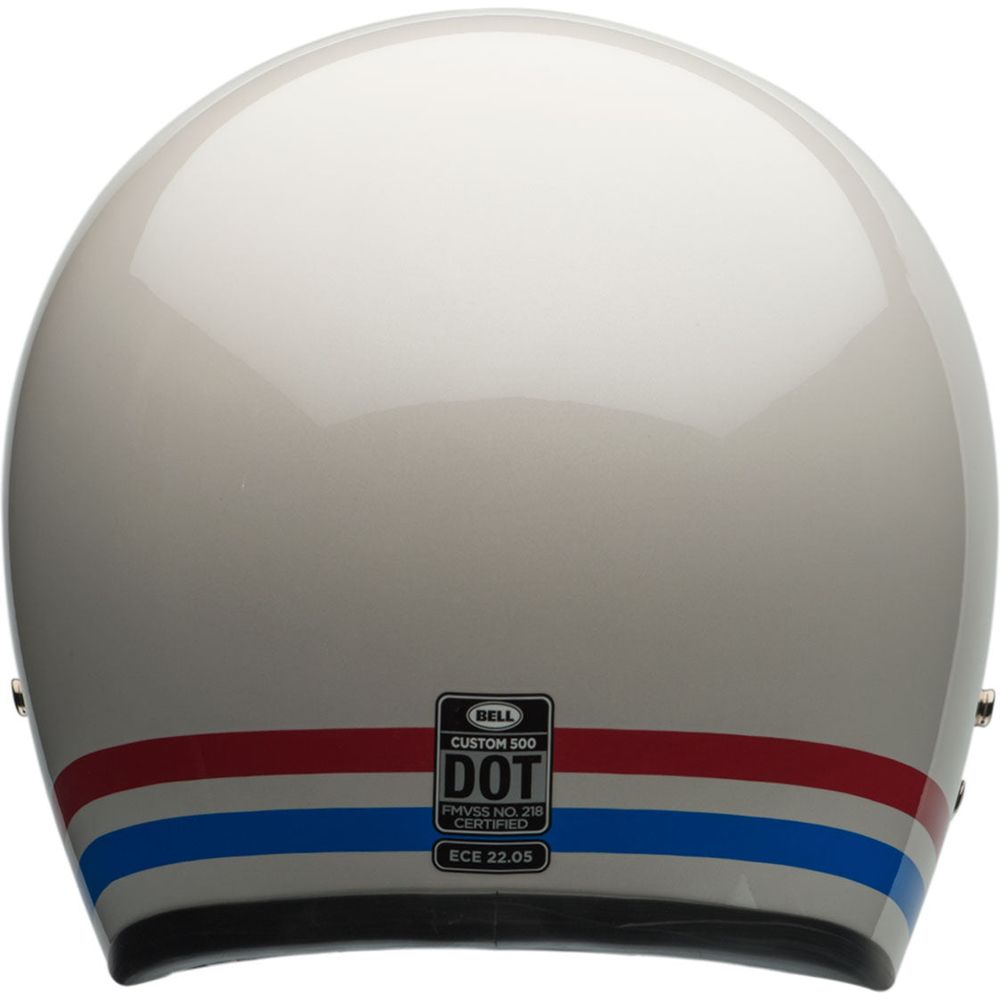 Bell Custom 500 ECE6 Stripes PRL Open Face Helmet White (Image 4) - ThrottleChimp