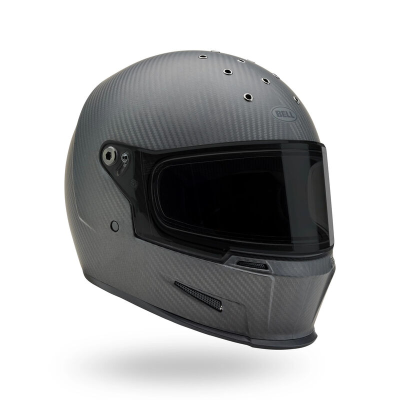 Bell Eliminator Carbon Solid Protint ECE 22.06 Full Face Helmet Matt Black FREE 1 YEAR Returns, FREE UK Delivery | ThrottleChimp