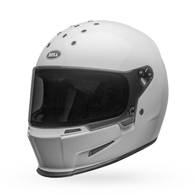 Bell Eliminator Solid ECE 22.06 Full Face Helmet White FREE 1 YEAR Returns, FREE UK Delivery | ThrottleChimp