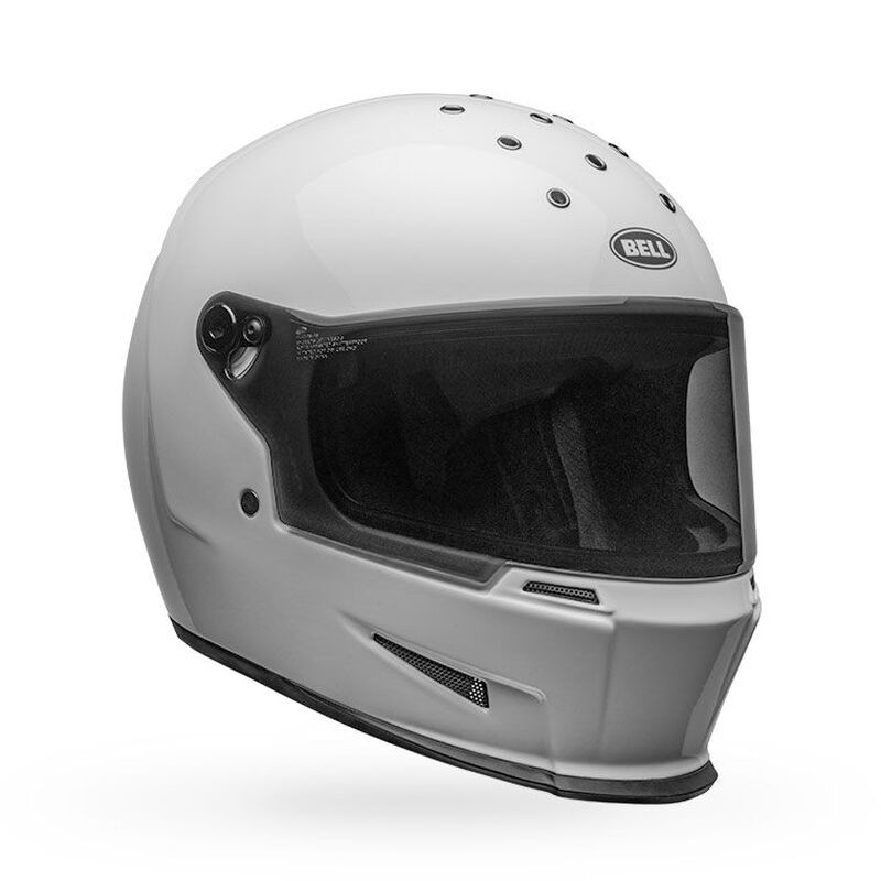 Bell Eliminator Solid ECE 22.06 Full Face Helmet White FREE 1 YEAR Returns, FREE UK Delivery | ThrottleChimp