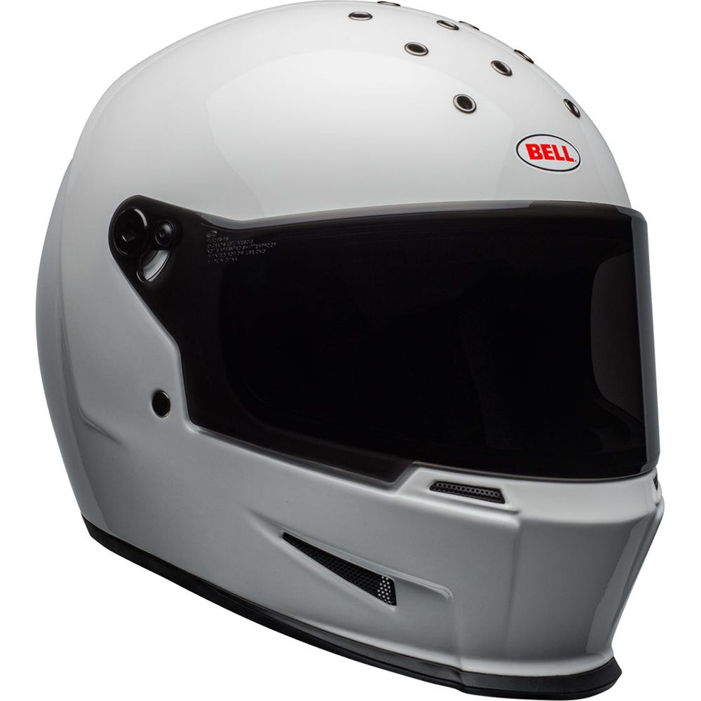 Bell Eliminator Solid Full Face Helmet Gloss White (Image 3) - ThrottleChimp