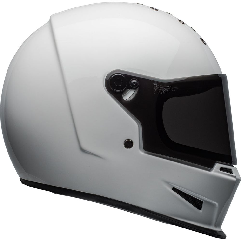 Bell Eliminator Solid Full Face Helmet Gloss White (Image 5) - ThrottleChimp