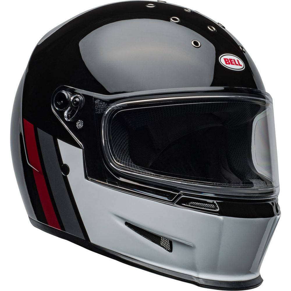 Bell Eliminator GT Full Face Helmet Gloss Black / White (Image 3) - ThrottleChimp