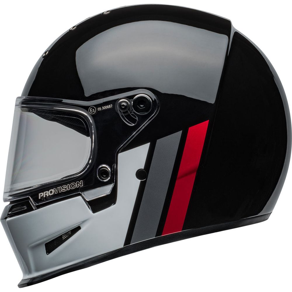 Bell Eliminator GT Full Face Helmet Gloss Black / White (Image 6) - ThrottleChimp