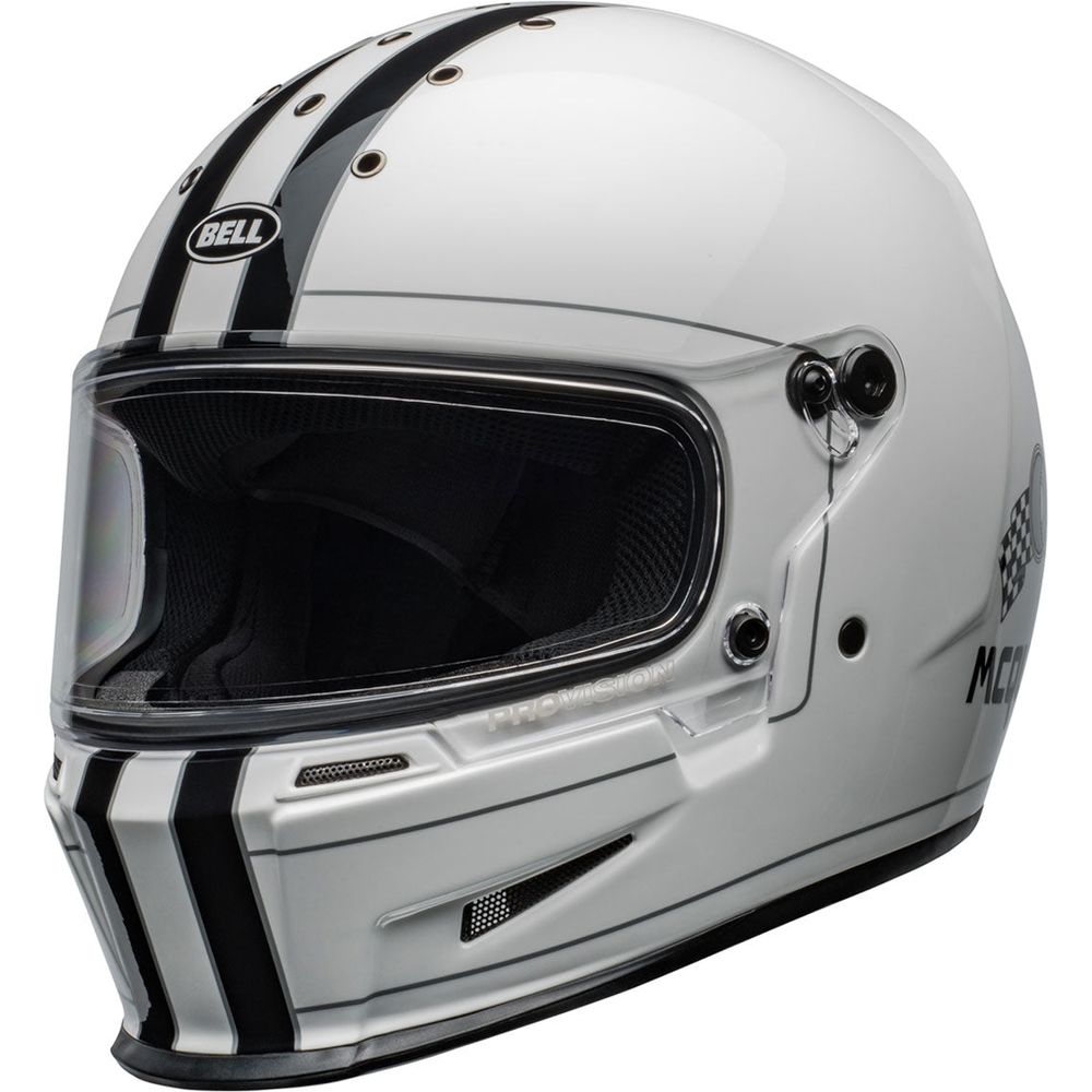 Bell Eliminator Steve Mcqueen Full Face Helmet Gloss White - ThrottleChimp