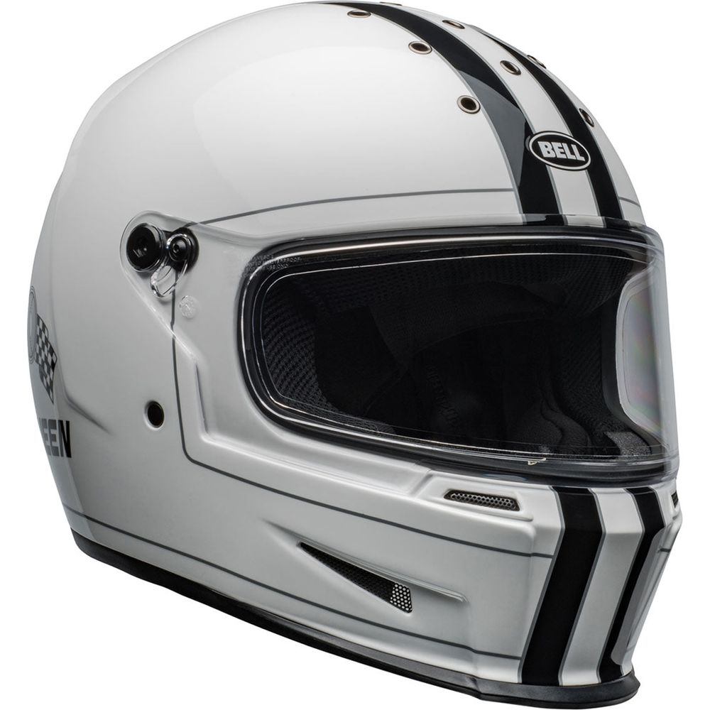 Bell Eliminator Steve Mcqueen Full Face Helmet Gloss White (Image 3) - ThrottleChimp