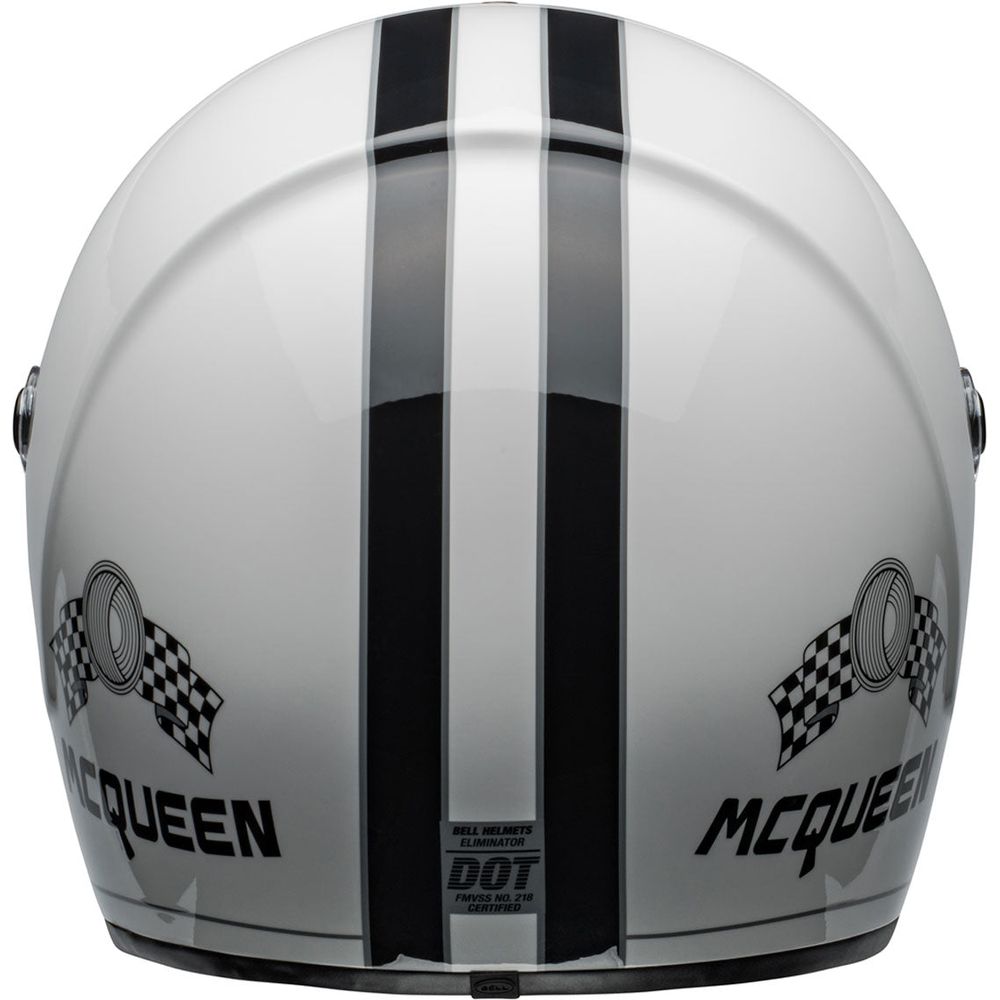 Bell Eliminator Steve Mcqueen Full Face Helmet Gloss White (Image 4) - ThrottleChimp