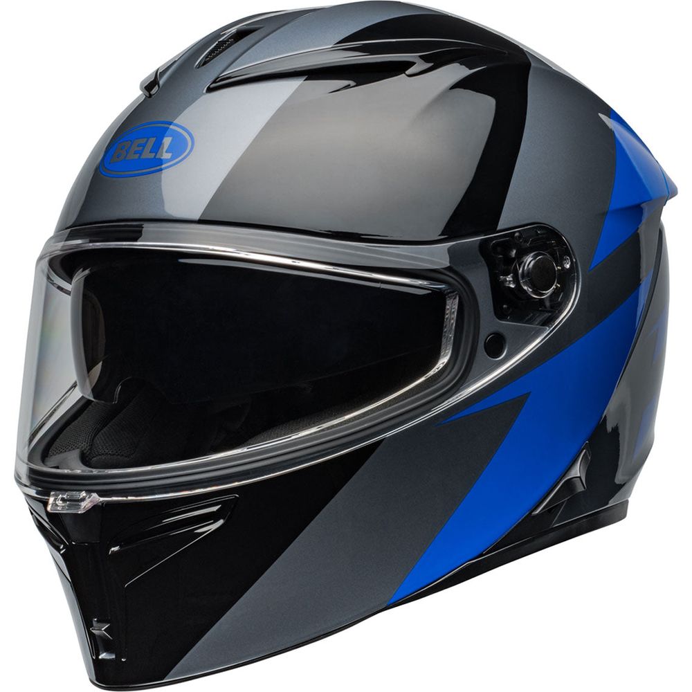 Bell Lithium Shear Full Face Helmet Gloss Grey / Blue - ThrottleChimp