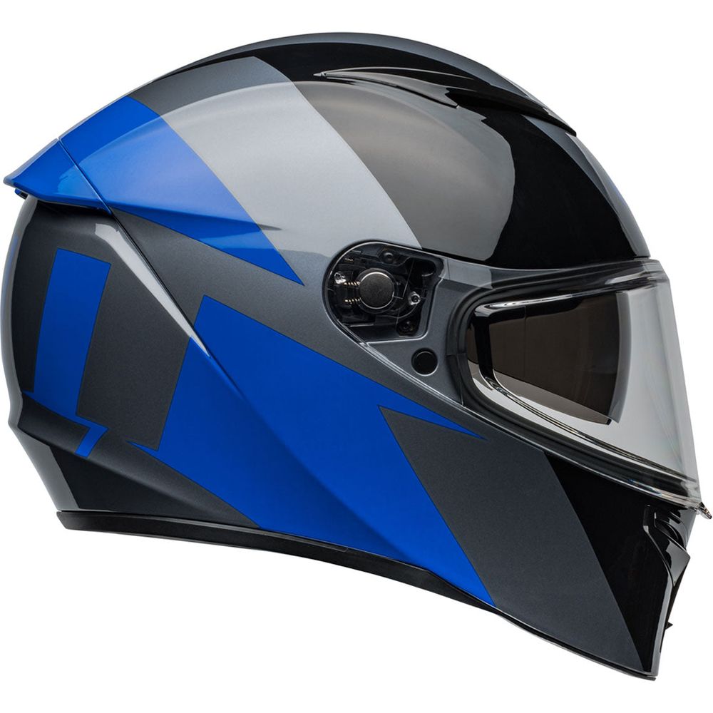 Bell Lithium Shear Full Face Helmet Gloss Grey / Blue (Image 5) - ThrottleChimp